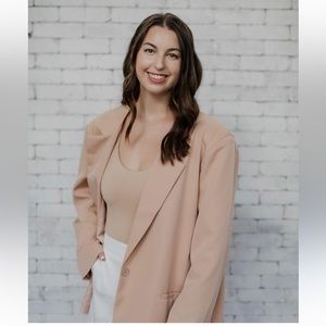 Nasty gal nude oversized blazer